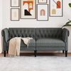 vidaXL Sofa Dark Grey 182.5 x 74.5 x 74.5 cm Polyester