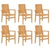 vidaXL 7 Piece Garden Dining Set Solid Wood Teak