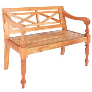 vidaXL Bench | Light Brown | Solid Mahogany Wood | Compact | Durable