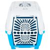 vidaXL Pet Carrier White and Blue 55x36x36cm Polypropylene