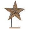 vidaXL Christmas Star Brown 59.5 x 18 x 74 cm Solid Teak Wood