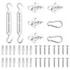 vidaXL 8 Piece Sunshade Sail Accessory Set Stainless Steel