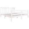 vidaXL Bed Frame without Mattress White Super King Solid Wood