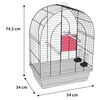 FLAMINGO Budgie Cage Klara 3 54x34x74.5 cm White
