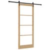 vidaXL Sliding Door Natural and Black 93 x 232 cm
