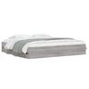 vidaXL Bed Frame with Drawers without Mattress Grey Sonoma 180x200 cm Super King