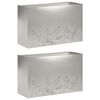 vidaXL Garden Planter 2 pcs Silver 80 x 30 x 49 cm Stainless Steel