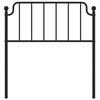vidaXL Metal Headboard Black 90 cm