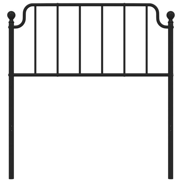 vidaXL Metal Headboard Black 90 cm