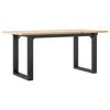 vidaXL Coffee Table O-Frame 100x50x45 cm Solid Wood Pine and Steel