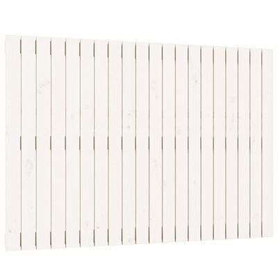 vidaXL Wall Headboard White 127.5x3x90 cm Solid Wood Pine