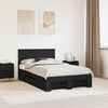 vidaXL Bed Frame with Headboard Black 120 x 200 cm Engineered Wood