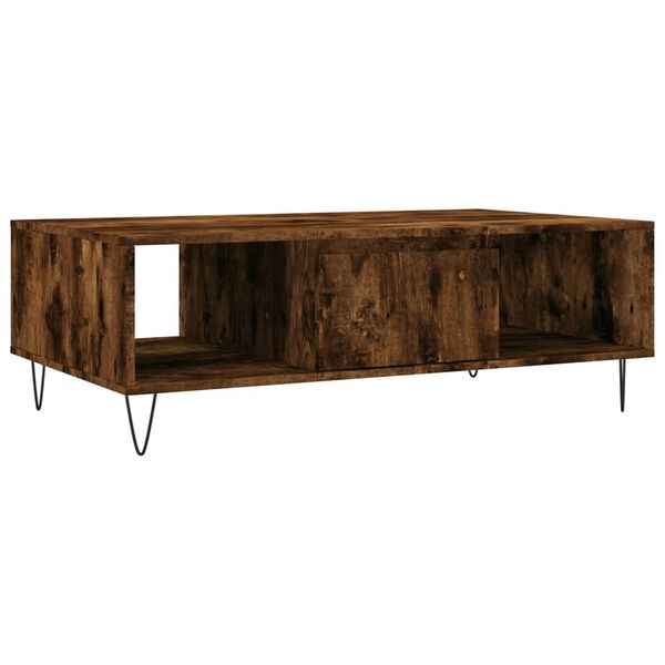 vidaXL Coffee Table Smoked Oak 104x60x35 cm Engineered Wood