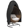 vidaXL Hanging Egg Chair Cover Black &Oslash; 190x108 cm 420D Oxford