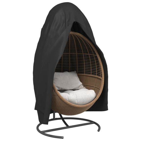 vidaXL Hanging Egg Chair Cover Black &Oslash; 190x108 cm 420D Oxford