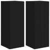 vidaXL TV Wall Cabinet 2 pcs Black Engineered Wood