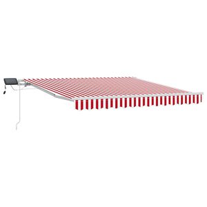 vidaXL Retractable Awning Red and White 350 x 250 cm