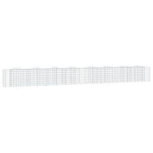 vidaXL Arched Gabion Raised Bed 800x50x100 cm Galvanised Iron