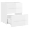 vidaXL Sink Cabinet with Built-in Basin High Gloss White Engineered Wood