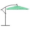 vidaXL Garden Parasol with Steel Pole Green 269x269x235 cm