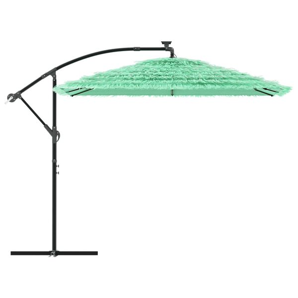 vidaXL Garden Parasol with Steel Pole Green 269x269x235 cm