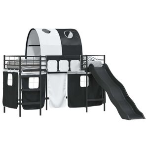 vidaXL Kids'Loft Bed Frame Black 90 x 190 cm Metal