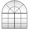 vidaXL Wall Mirror Black 100x110 cm Arch Iron