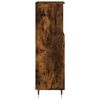 vidaXL Bathroom Cabinet Smoked Oak 30x30x100 cm Engineered Wood