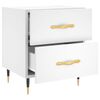 vidaXL Bedside Cabinet White 40x35x47.5 cm Engineered Wood