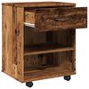 vidaXL Rolling Cabinet Old Wood 46x36x59 cm Engineered Wood