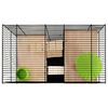 vidaXL Hamster Cage Grey 58x32x54 cm Polypropylene and Metal