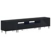 vidaXL 3 Piece LED TV Cabinet Black Engineered Wood
