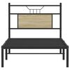 vidaXL Bed Frame without Mattress Sonoma Oak 90x190 cm Single Engineered Wood