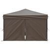 vidaXL Folding Party Tent with Sidewalls Taupe 3x3 m