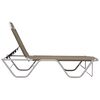 vidaXL Sun Lounger Aluminium and Textilene Taupe