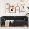 vidaXL Sofa Black 194 x 74.5 x 70.5 cm Velvet
