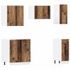 vidaXL 11 Piece Kitchen Cabinet Set Lyon Old Wood Engineered Wood