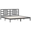 vidaXL Bed Frame without Mattress Grey 200x200 cm Solid Wood