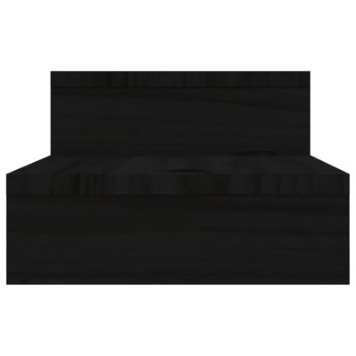 vidaXL Monitor Stand Black (52-101)x22x14 cm Solid Wood Pine