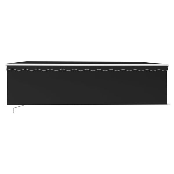 vidaXL Manual Retractable Awning with Blind 5x3m Anthracite