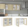 vidaXL Hanging Glass Cabinet Lyon Sonoma Oak 80x31x60 cm Engineered Wood