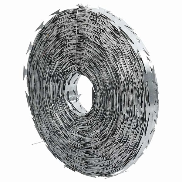 vidaXL Razor Wire Silver 5000 x 1.9 cm Galvanised steel
