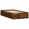 vidaXL Bed Frame without Mattress Smoked Oak 100x200 cm