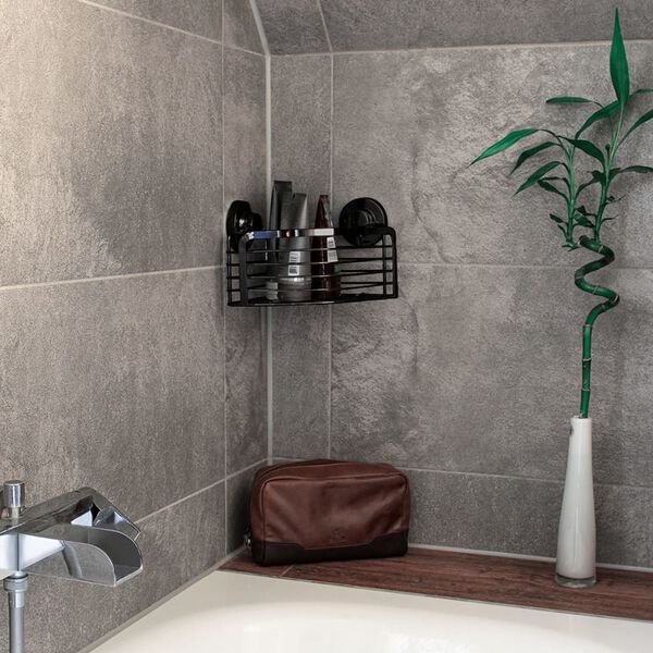 CORNAT Bathroom Hook Shelf 3in1 single Black