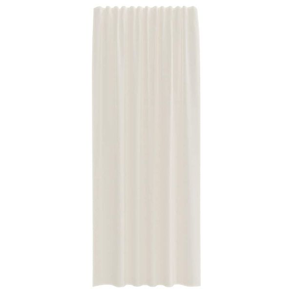 vidaXL Voile Curtains with Rod Pockets 2 pcs Cream