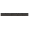 vidaXL Fence Set 5 pcs 872 x 105 cm WPC and Aluminium Black