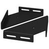 vidaXL Corner Bracket 2 pcs Black 138.5 x 50.5 x 16 mm Iron