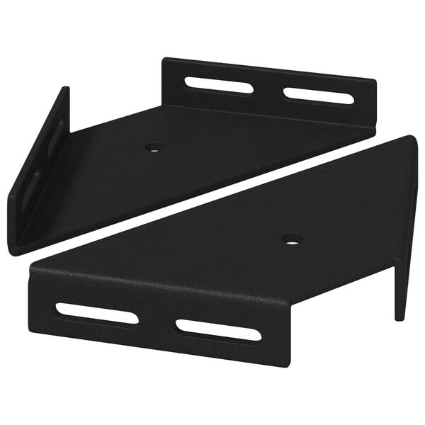 vidaXL Corner Bracket 2 pcs Black 138.5 x 50.5 x 16 mm Iron