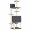 vidaXL Cat Tree with Sisal Scratching Posts Dark Grey 154 cm