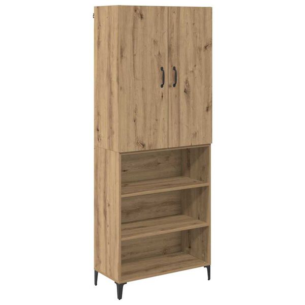 vidaXL Highboard Artisan Oak 69.5 x 34 x 180 cm Engineered Wood